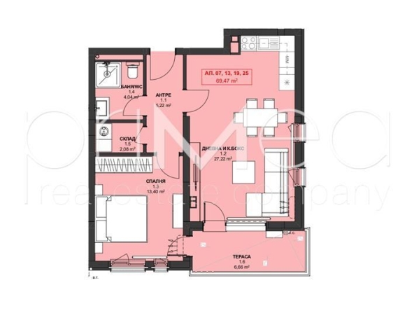 Двустаен апартамент в Бургас, Славейков - 80 кв.м за 1650 €/кв.м - Снимка #1