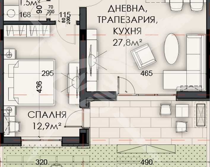 Двустаен апартамент в Варна, Виница - 77 кв.м за 1176 €/кв.м - Снимка #1