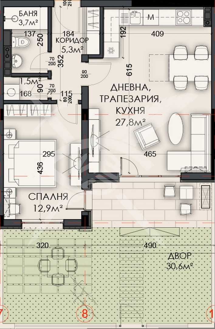 Двустаен апартамент в Варна, Виница - 77 кв.м за 1176 €/кв.м - Снимка #1