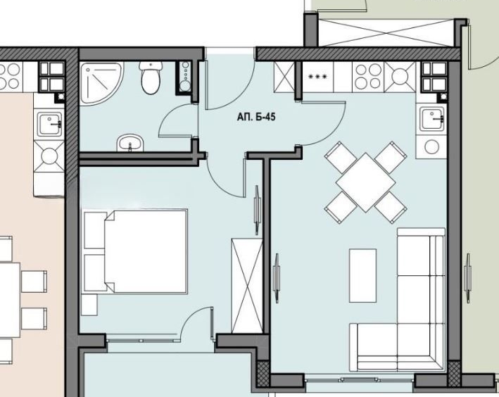 Двустаен апартамент в София, Люлин 2 - 60 кв.м за 2017 €/кв.м - Снимка #1