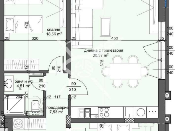 Тристаен апартамент в Пловдив, Тракия - 125 кв.м за 633 €/кв.м - Снимка #1