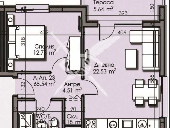 Двустаен апартамент в Бургас, Изгрев - 68 кв.м за 1210 €/кв.м - Снимка #1