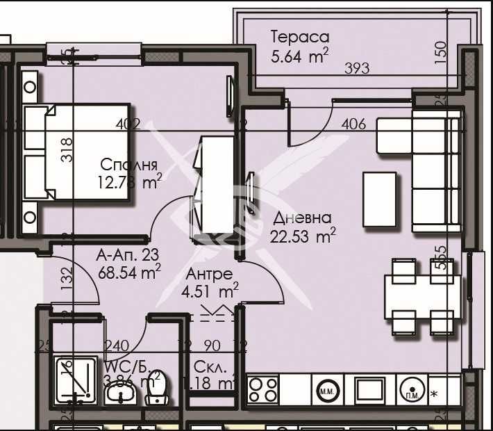 Двустаен апартамент в Бургас, Изгрев - 68 кв.м за 1210 €/кв.м - Снимка #1