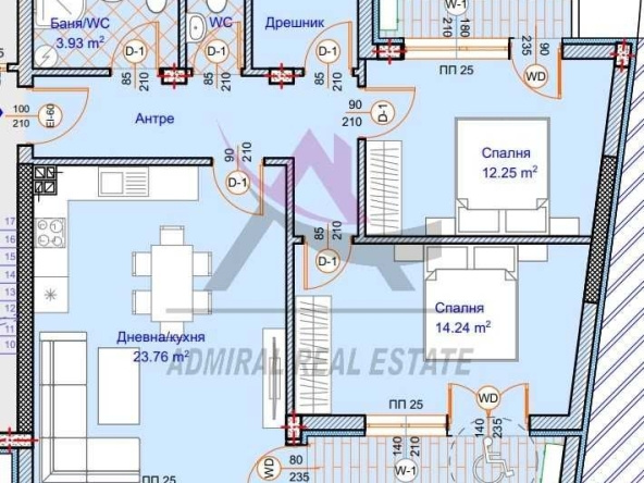 Тристаен апартамент в Варна, Колхозен пазар - 106 кв.м за 1357 €/кв.м - Снимка #1