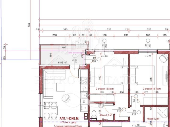 Тристаен апартамент в Велинград - 83 кв.м за 1300 €/кв.м - Снимка #1