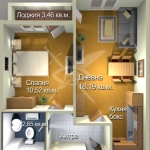 Двустаен апартамент в Бургас, Меден рудник - зона А - 55 кв.м за 1118 €/кв.м - Снимка #1