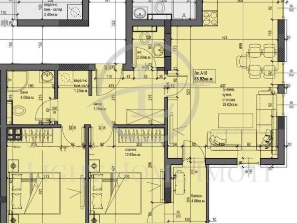 Тристаен апартамент в Пловдив, Христо Смирненски - 101 кв.м за 1515 €/кв.м - Снимка #1