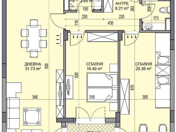 Тристаен апартамент в Пловдив, Кършияка - 122 кв.м за 788 €/кв.м - Снимка #1