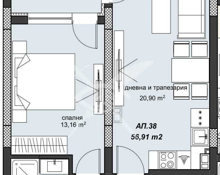 Двустаен апартамент в Пловдив, Христо Смирненски - 69 кв.м за 1247 €/кв.м - Снимка #1