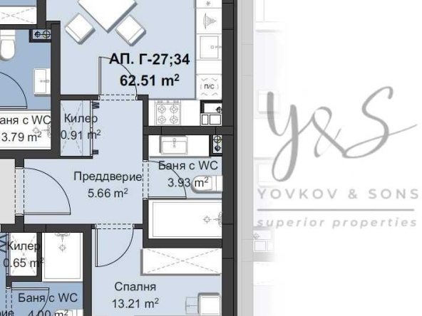Двустаен апартамент в Пловдив, Христо Смирненски - 79 кв.м за 1447 €/кв.м - Снимка #1