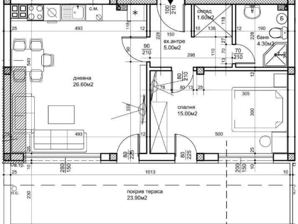 Двустаен апартамент в Пловдив, Христо Смирненски - 93 кв.м за 806 €/кв.м - Снимка #1