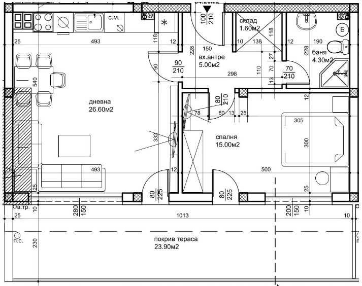 Двустаен апартамент в Пловдив, Христо Смирненски - 93 кв.м за 806 €/кв.м - Снимка #1