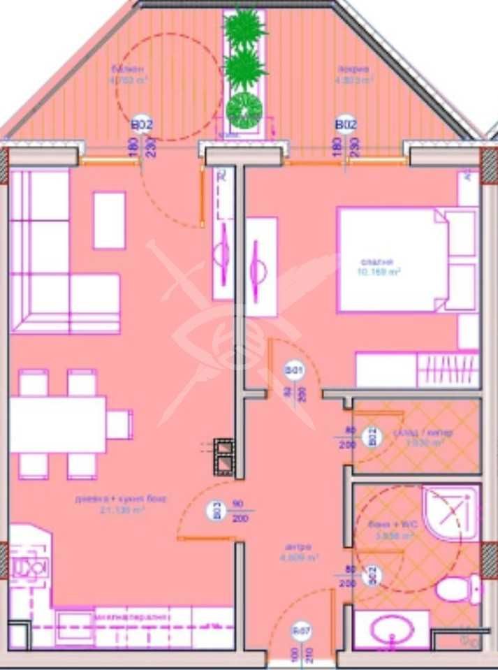 Двустаен апартамент в Бургас, Сарафово - 69 кв.м за 658 €/кв.м - Снимка #1