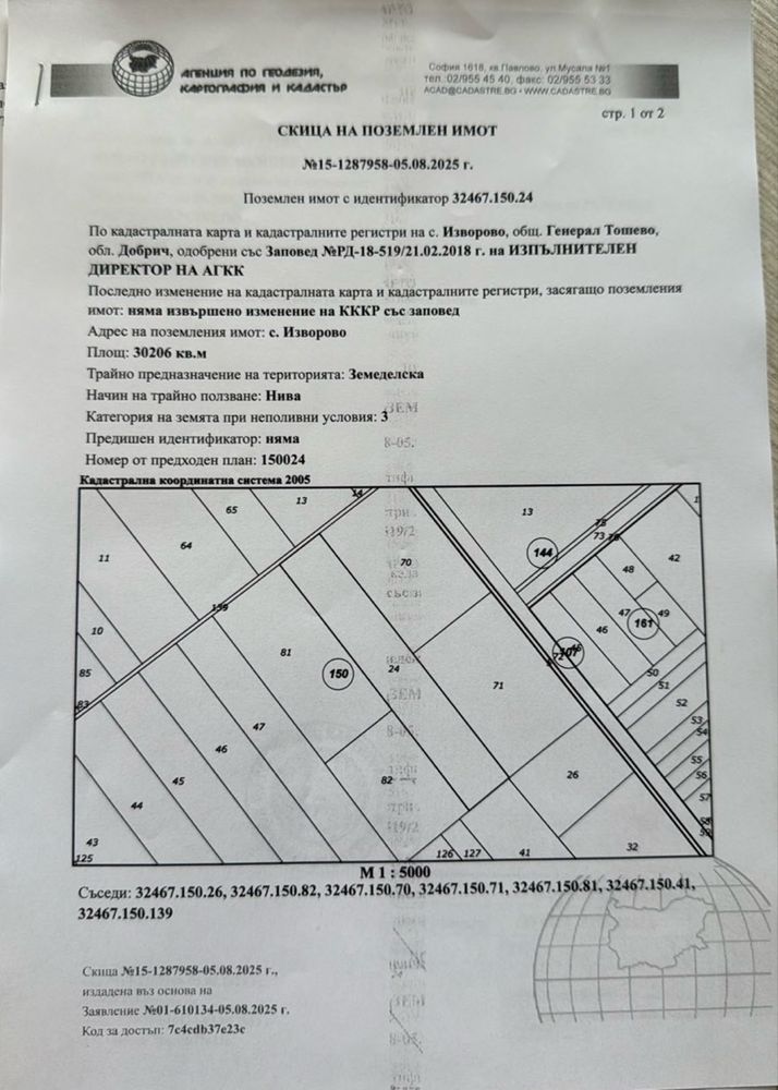 Земеделски имот в с. Изворово, Област Хасково -  кв.м за 2295 €/дка - Снимка #1