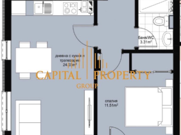 Двустаен апартамент в Варна, Аспарухово - 68 кв.м за 1236 €/кв.м - Снимка #1
