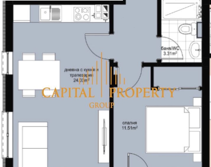 Двустаен апартамент в Варна, Аспарухово - 68 кв.м за 1236 €/кв.м - Снимка #1