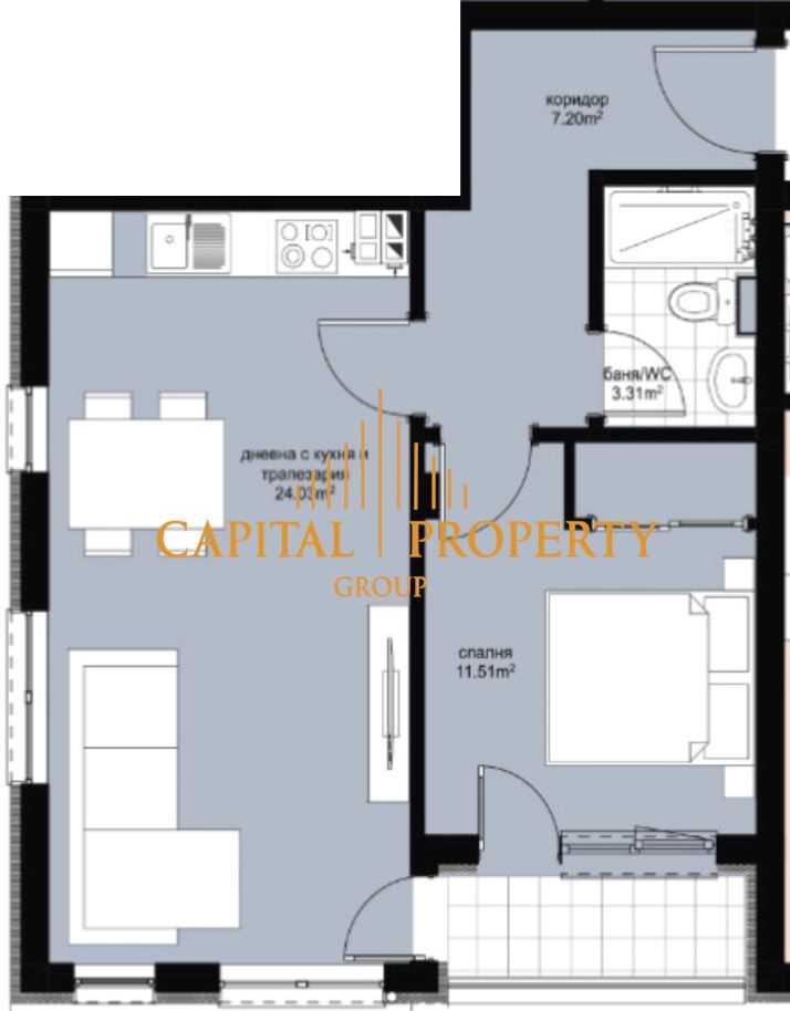 Двустаен апартамент в Варна, Аспарухово - 68 кв.м за 1236 €/кв.м - Снимка #1