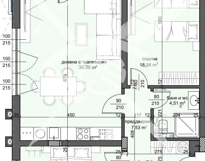 Тристаен апартамент в Пловдив, Тракия - 124 кв.м за 1401 €/кв.м - Снимка #1