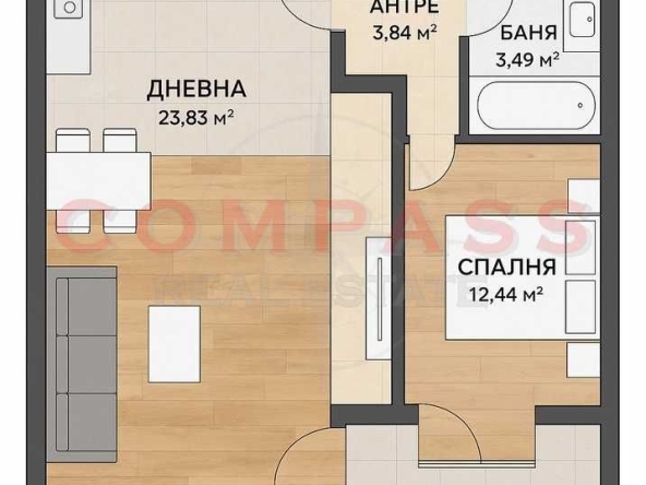 Двустаен апартамент в Варна, Владислав Варненчик - 66 кв.м за 657 €/кв.м - Снимка #1