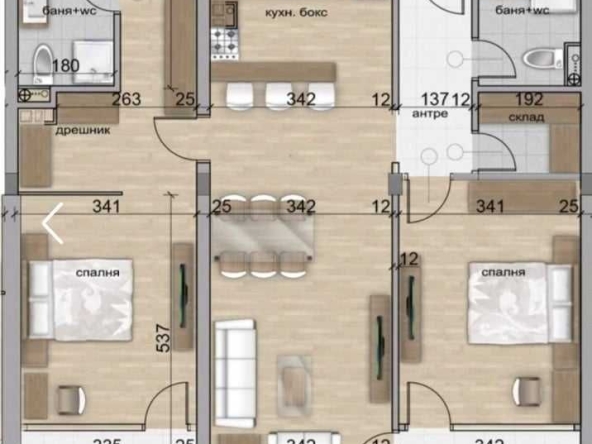 Тристаен апартамент в София, Гоце Делчев - 134 кв.м за 2254 €/кв.м - Снимка #1