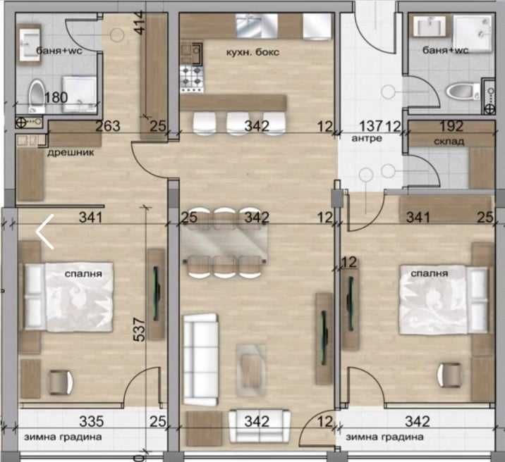Тристаен апартамент в София, Гоце Делчев - 134 кв.м за 2254 €/кв.м - Снимка #1
