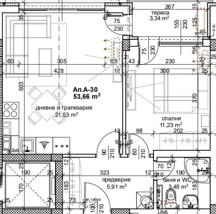Двустаен апартамент в Пловдив, Тракия - 63 кв.м за 1392 €/кв.м - Снимка #1