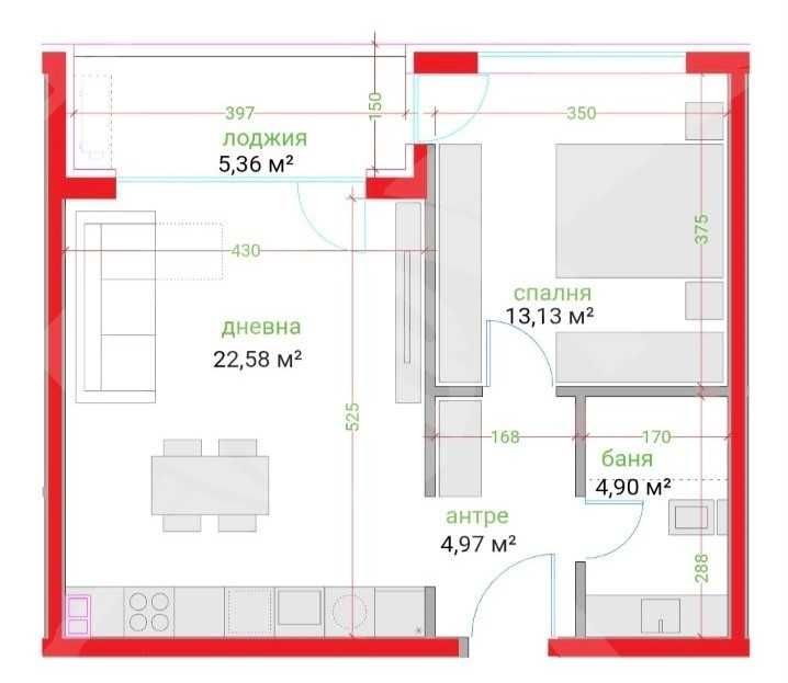 Двустаен апартамент в Варна, Трошево - 72 кв.м за 1889 €/кв.м - Снимка #1