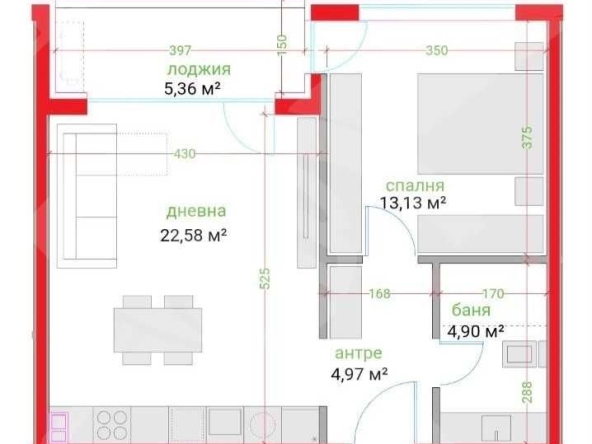 Двустаен апартамент в Варна, Трошево - 72 кв.м за 1889 €/кв.м - Снимка #1