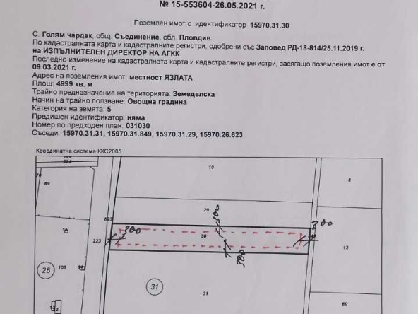 Парцел в Пловдив, Кършияка - 5000 кв.м за 40 €/кв.м - Снимка #1