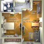 Двустаен апартамент в Бургас, Меден рудник - зона А - 55 кв.м за 1118 €/кв.м - Снимка #1