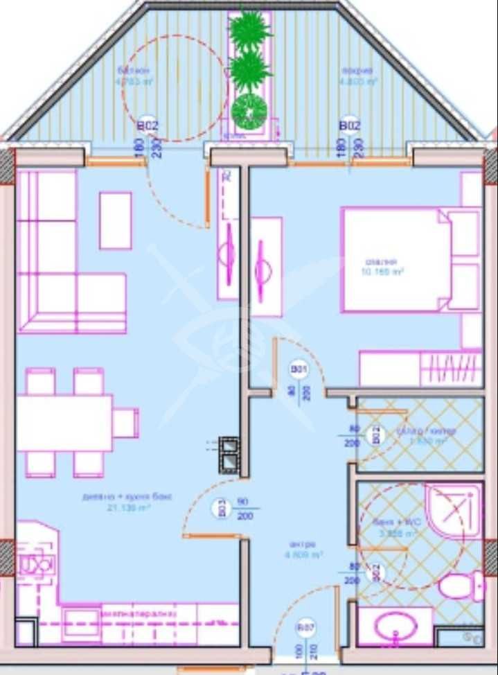 Двустаен апартамент в Бургас, Сарафово - 69 кв.м за 1291 €/кв.м - Снимка #1