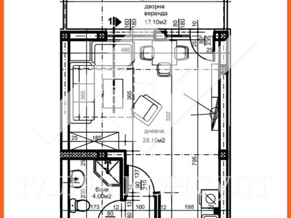 Едностаен апартамент в Пловдив, Южен - 69 кв.м за 584 €/кв.м - Снимка #1