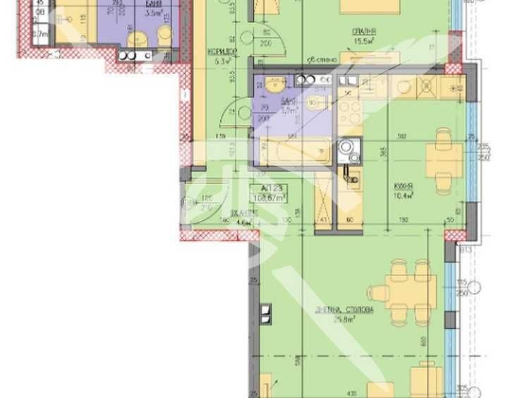 Тристаен апартамент в София, Хладилника - 128 кв.м за 1825 €/кв.м - Снимка #1