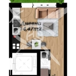 Едностаен апартамент в Пловдив, Южен - 44 кв.м за 1250 €/кв.м - Снимка #1