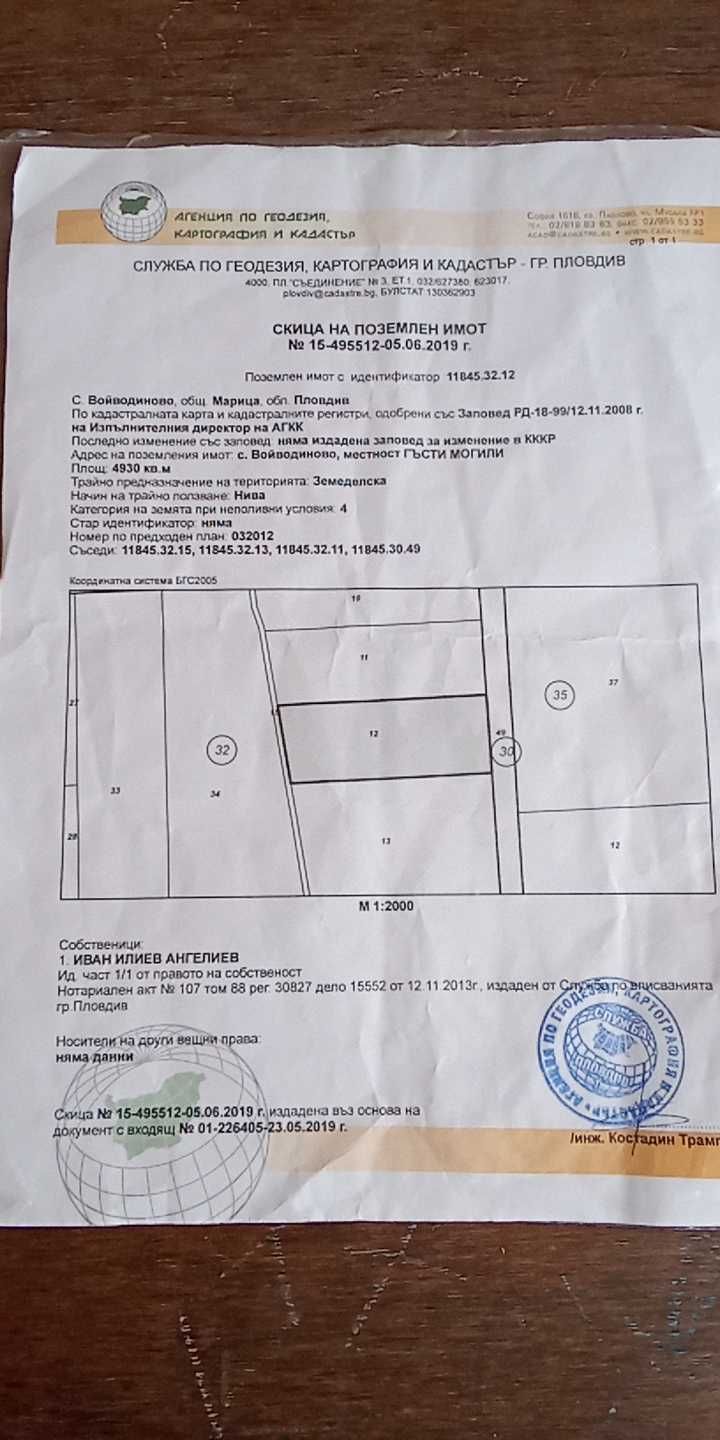 Земеделски имот в с. Скутаре, Област Пловдив -  кв.м за 4 €/дка - Снимка #1