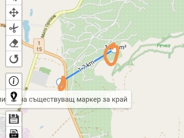 Парцел в Враца, Квартал 103 - 1888 кв.м за 17 €/кв.м - Снимка #1