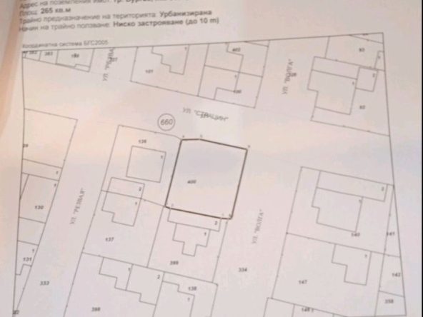 Парцел в Бургас, Победа - 225 кв.м за 159 €/кв.м - Снимка #1