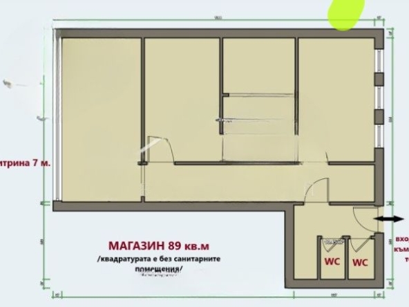 Дава се под наем Магазин в Варна, Трошево - 90 кв.м за 612 € - Снимка #1