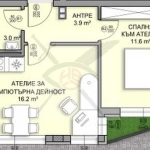 Ателие в София, Дървеница - 56 кв.м за 1944 €/кв.м - Снимка #1