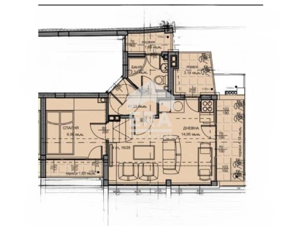 Двустаен апартамент в Варна, Колхозен пазар - 51 кв.м за 1990 €/кв.м - Снимка #1
