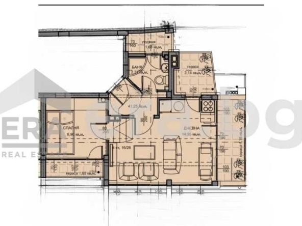 Двустаен апартамент в Варна, Колхозен пазар - 52 кв.м за 1395 €/кв.м - Снимка #1