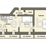 Двустаен апартамент в Варна, Колхозен пазар - 54 кв.м за 1408 €/кв.м - Снимка #1