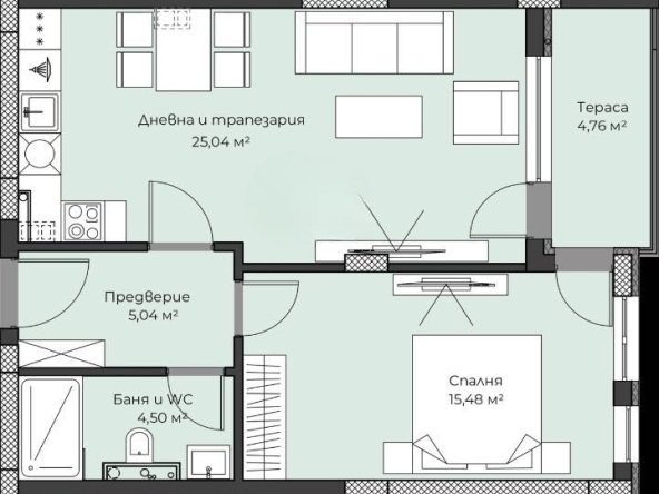 Двустаен апартамент в Пловдив, Христо Смирненски - 77 кв.м за 1364 €/кв.м - Снимка #1