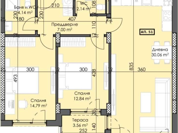 Тристаен апартамент в Пловдив, Тракия - 104 кв.м за 1083 €/кв.м - Снимка #1