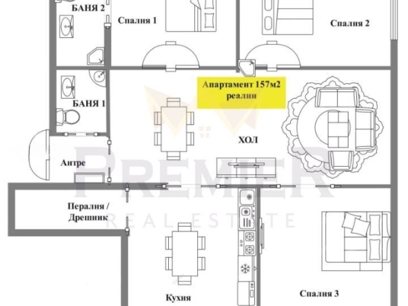 Многостаен апартамент в София, Център - 157 кв.м за 1719 €/кв.м - Снимка #1