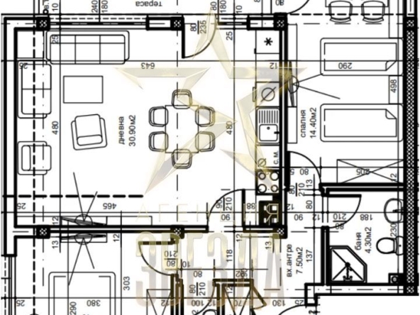 Тристаен апартамент в Пловдив, Южен - 104 кв.м за 897 €/кв.м - Снимка #1