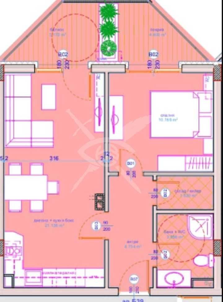 Двустаен апартамент в Бургас, Сарафово - 69 кв.м за 658 €/кв.м - Снимка #1