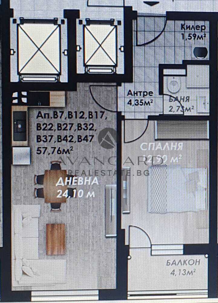 Двустаен апартамент в Пловдив, Кършияка - 66 кв.м за 1406 €/кв.м - Снимка #1
