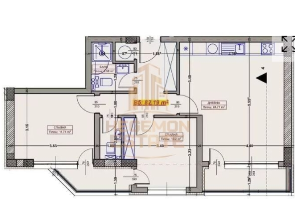 Тристаен апартамент в Варна, Възраждане 1 - 97 кв.м за 857 €/кв.м - Снимка #1