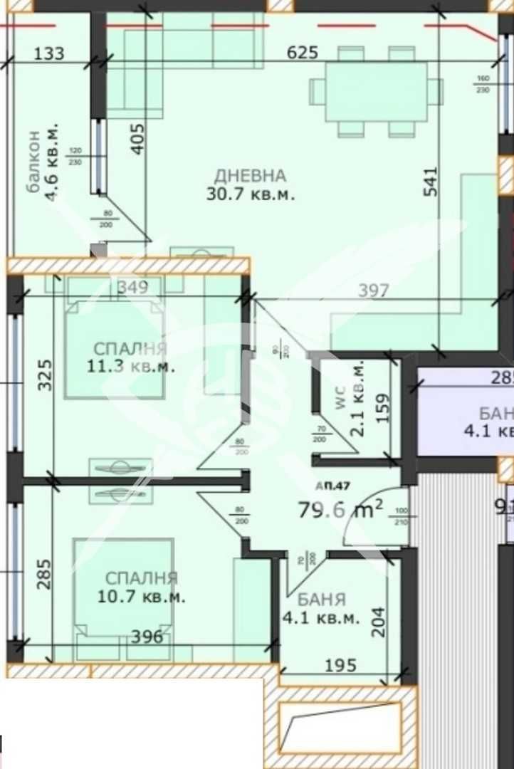 Тристаен апартамент в Варна, м-т Пчелина - 90 кв.м за 1078 €/кв.м - Снимка #1